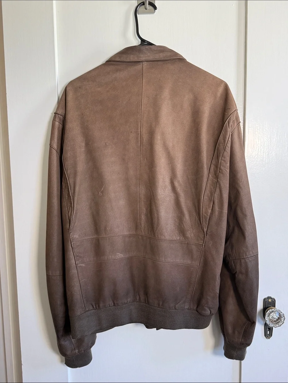 Vintage Structure Brown Distressed Leather Jacket Men’s M